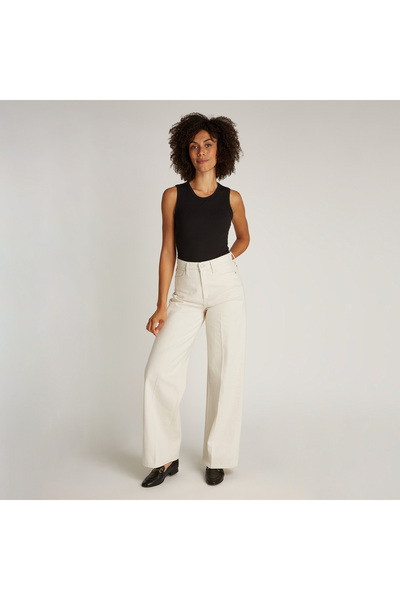 Calvin Klein Kadın Krem Pantolon