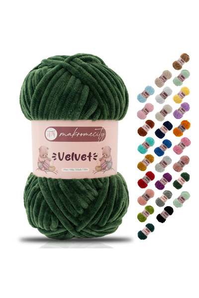 Makromecity Premium Velvet Kadife Ip El Örgü Ipi Battaniye Ipi Kazak Ipi Bebe...