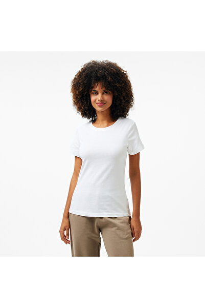 Calvin Klein İnstitutional Graphic Slim Kadın Beyaz T-Shirt