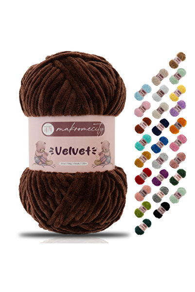 Makromecity Premium Velvet Kadife Ip El Örgü Ipi Battaniye Ipi Kazak Ipi Bebe...