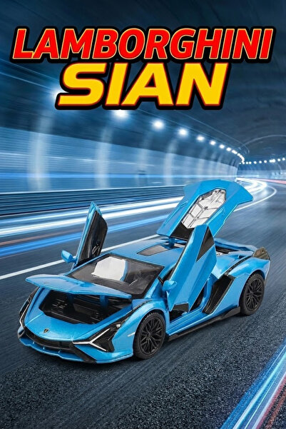 craftivio Lamborghini Sian Metal Die Cast Araba 1:32 Çek Bırak Sesli Işıklı K...