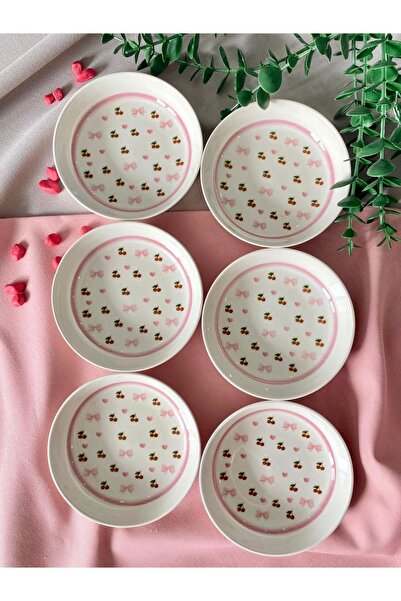 Yiğit Seramik Züccaciye Cherry 6-Piece Round Breakfast Bowl