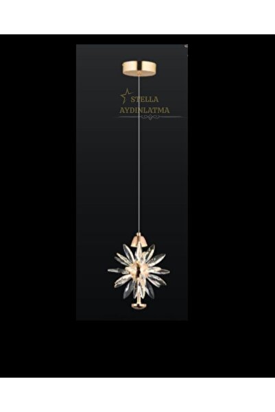 Stella GOLD LEDLİ SARKIT TAŞLI KRİSTAL YATAK ODASI SALON OTURMA 0DASI MUTFAK ...