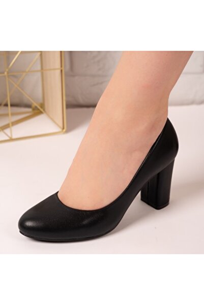 Sofia Store Pantofi dama cu toc gros din piele ecologica Cailin