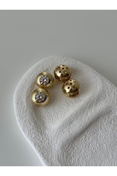 Moss Aksesuar Tek Taşlı Topçuk Küpe