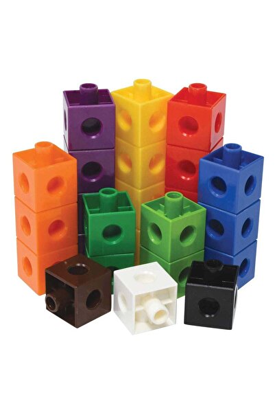 Generic Plastic Linking Cubes for Kids Ages 5-13, 100 Piece Set of Hands-On M...