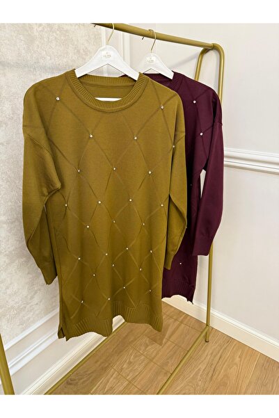 LA FEE STUDİO Taş Detaylı Merserize Tunik