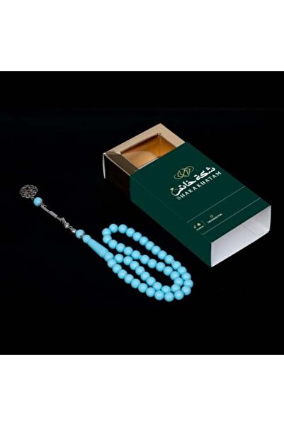 Shaka Khatam مسبحة صلاة من الباكليت الفيروزي، 45 حبة