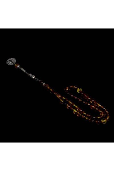 Shaka Khatam خرز صلاة من الباكليت بلون الكهرمان الشفاف 45