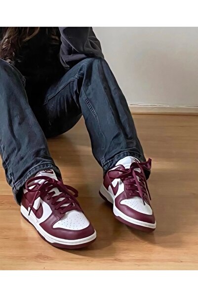 İBAZ Dunk Burgundy White Sneaker Sports Shoes