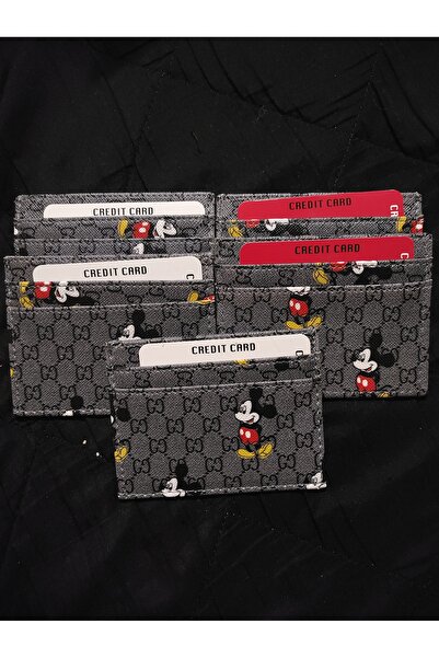 Leaf Accessory Unisex Kartlık Gri, 1. Sınıf Vinlex Deri, 7 Tane Kart Koyma Cepli