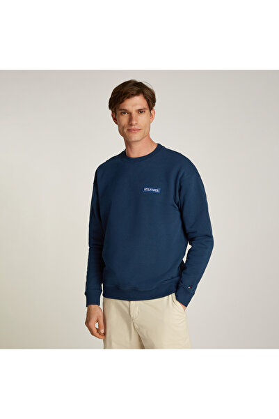 Tommy Hilfiger Erkek Mavi Sweatshirt