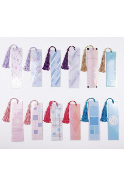 TrueIz Studio Minimal Estetik Laminasyonlu Kitap Ayracı Seti - 12'li