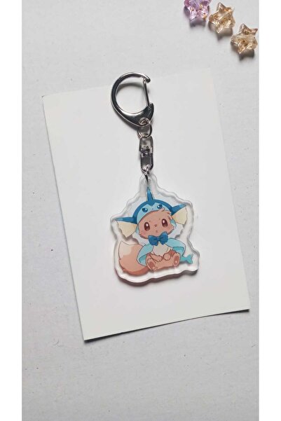 Atölye Moonlit Pokemon Eevee Vaporeon Akrilik Anahtarlık