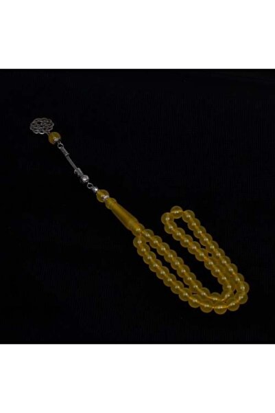 Shaka Khatam مسبحة صلاة من الباكليت الأصفر الشفاف، 45 حبة