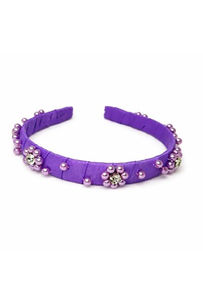 Amma Design Handmade Pearl Hair Wreath with Flowers