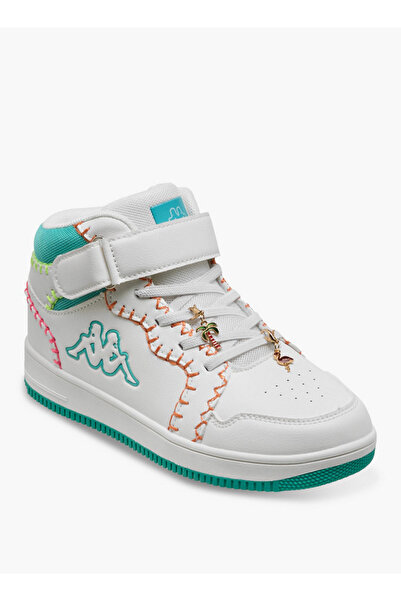 Kappa Girls Embroidered Hook & Loop High-Top Sneakers