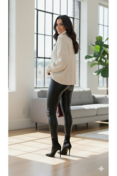 BEHLIVE High Waist İçi Ş Fleece-Lined Women's t Shaping / Sculpting Leather L...