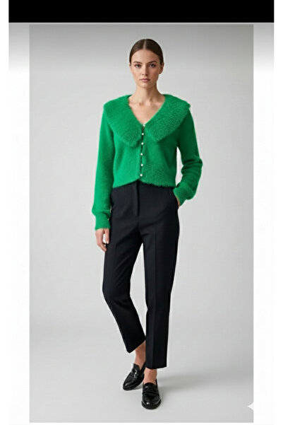 Dilvin 60160 V-Neck Frilly Knitwear Cardigan