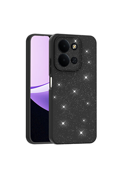 Alan Tech غطاء حماية للكاميرا لهاتف ريدمي 15C، غطاء فاخر من القطن الفاخر - أسود