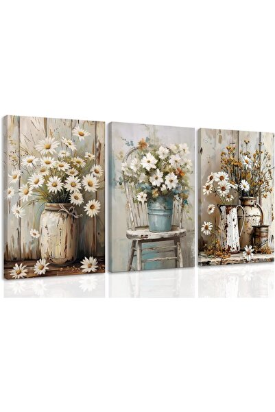 ALAYRA International Framed Neutral Abstract Wall Art Set of 3 (30×40 cm) Mod...