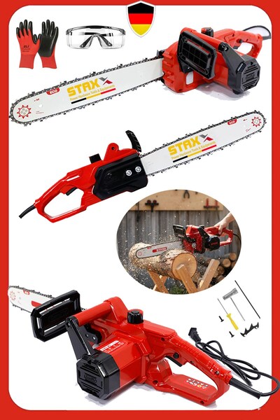 staxx ECO RED400 Serisi 4000W Elektrikli Testere Hızar Ağaç Odun Kesme Motoru...