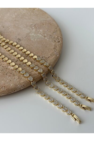 Moss Aksesuar Heart Zircon Stone Bracelet
