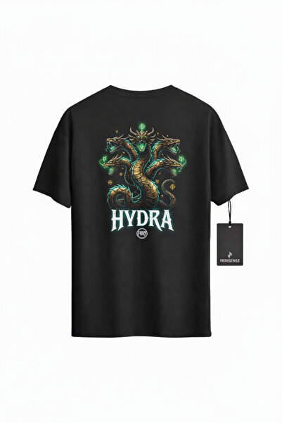 PERISENSE Unisex Hydra Fury Printed Premium Combed Oversized T-Shirt
