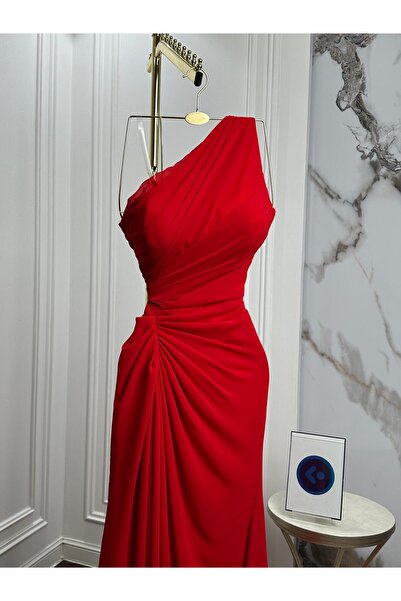 Boutique 219 long red chiffon dress