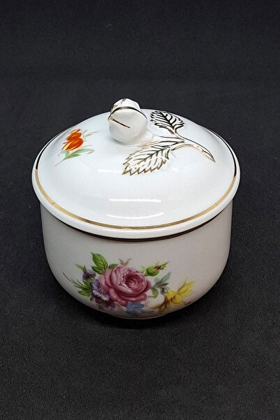 Bavaria Vintage Porcelain Red Colored Bonbonniere Candy Bowl 200 ml