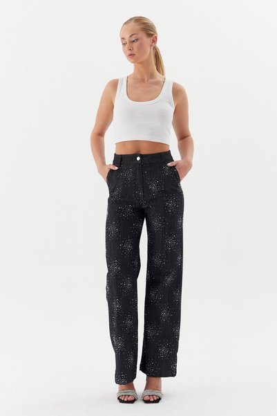 ONNO PRIVE Stoned Denim Trousers Black / Denim