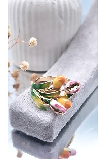 Serenity خاتم مطلي بالذهب مزين بالزهور03