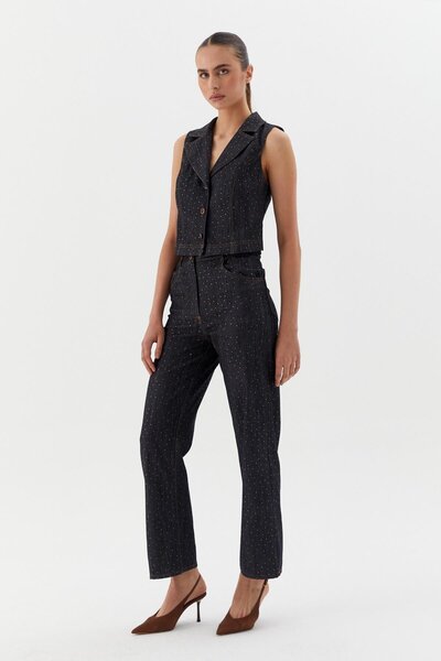 ONNO PRIVE Stoned Denim Trousers Black