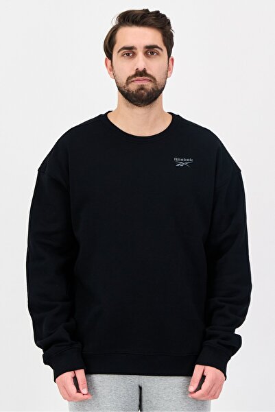 Reebok Men Sportswear Fit Long Sleeve Outdoor Sweatshirt, Black