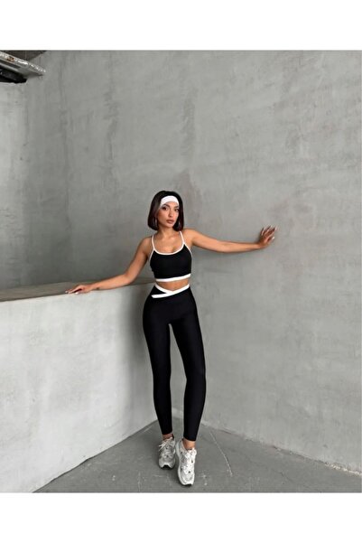 Lady hürrem Crop leggings, bustier and cupped tank top set