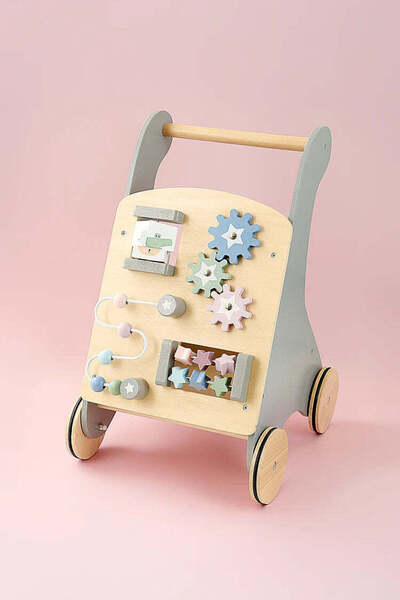 JaBaDaBaDo Wooden Walker with Rotating Stars - Teddy -