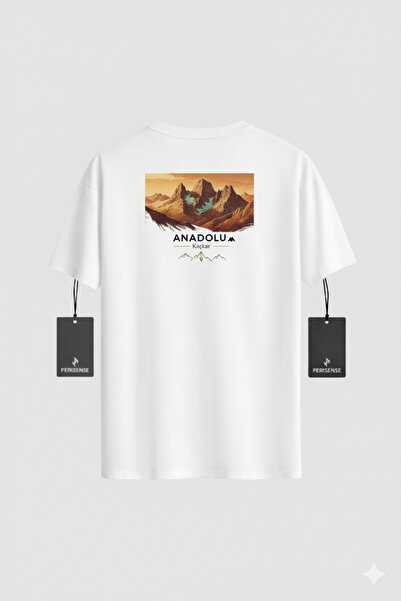 PERISENSE Unisex Anadolu Printed Premium Combed Cotton Oversized T-Shirt