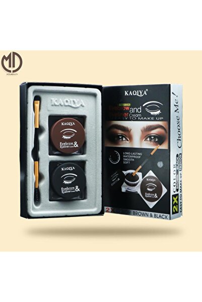 Moda Beauty Eyebrow gel and eyeliner in two colors (brown and black) featurin...