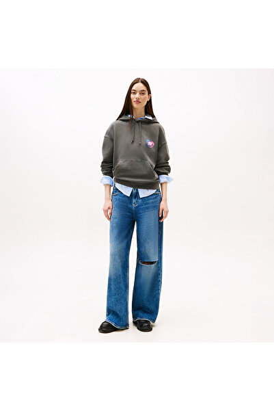 Tommy Hilfiger Boxy Kadın Gri Sweatshirt