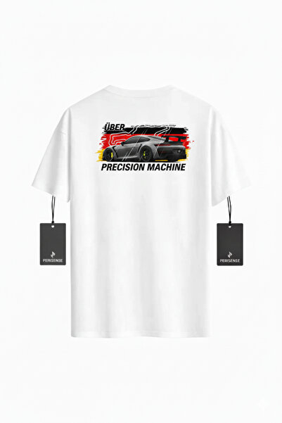 PERISENSE Unisex Autobahn Storm Printed Premium Combed Cotton Oversized T-Shirt