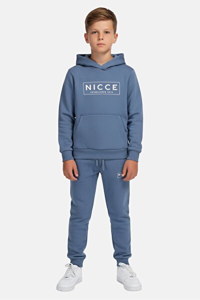 Nicce طقم ملابس أطفال أولاد مكون من قطعتين: هودي وبنطال رياضي بشعار ماركة، لو...