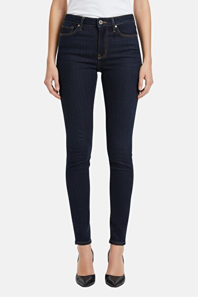 Levi's بنطلون جينز نسائي ضيق قابل للتمدد، لون كحلي داكن