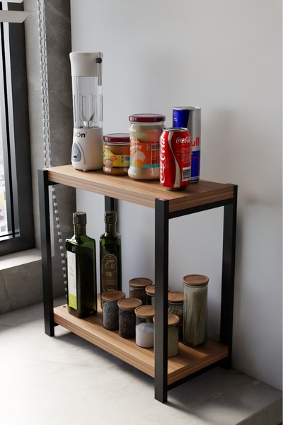 steel desing 2 Katlı Tezgah Üstü Mutfak Organizer Raf,Baharat Standı,Çok Amaç...