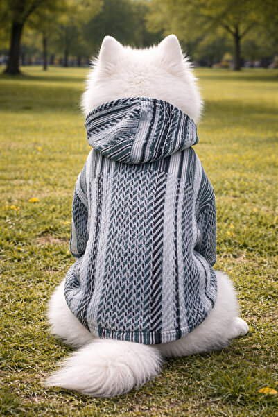 petite pati Asymmetric Orgu Kumas Dog Sweatshirt |   Hooded, Winter Dog Clothing
