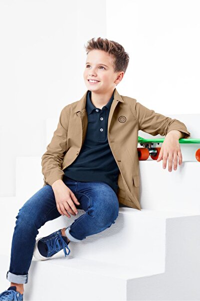 Tchibo Kids Boy Notched Collar Long Sleeves Jacket, Tan