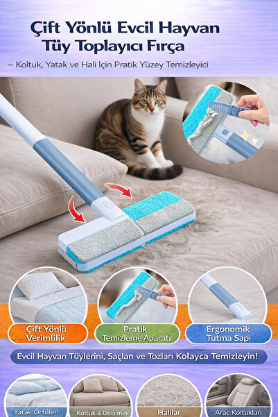 safestore Practical Dual-Directional Pet Hair Collector Brush – Surface Clean...