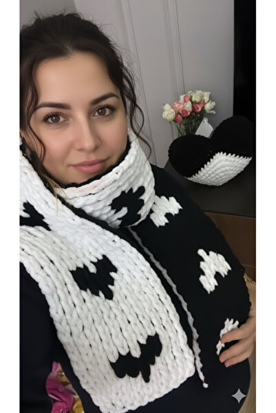 ipeklife Beşiktaş Taraftar Atkı ve Kalp Yastık