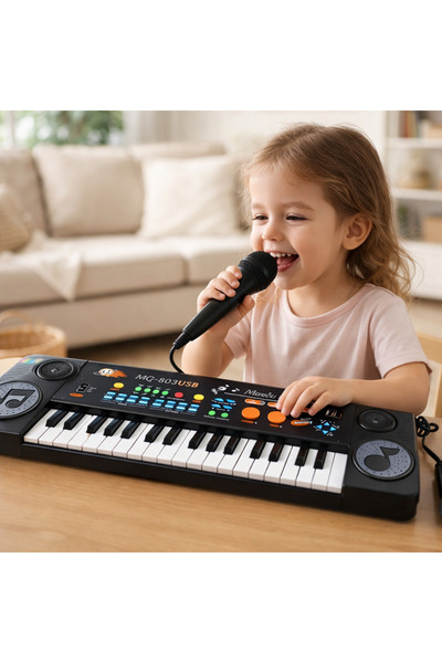 LEAN Orga Electronica cu Microfon Multifunctionala pentru Copii