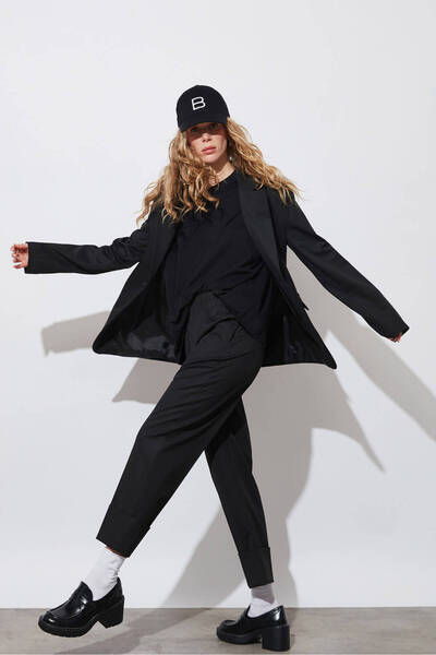 Beyyoglu Beli Lastikli Double Paça Pantolon