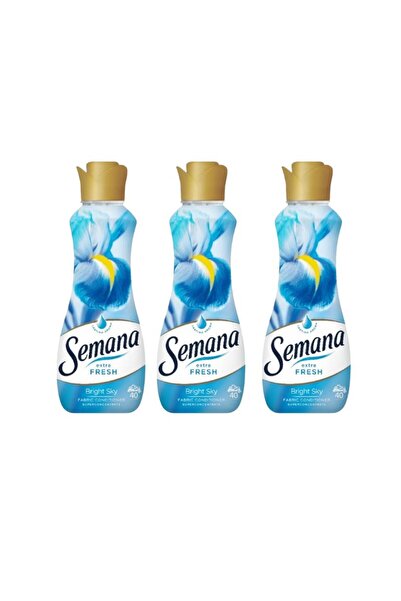 Semana Bright Sky Extra Fresh Fabric Softener Promo Pack, 3 x 800 ml, 120 Washes